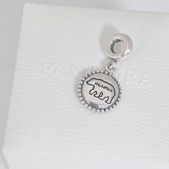 Pandora Mama Bear Exclusive Dangle Charm S925 Silver with box - Picture 7 of 8